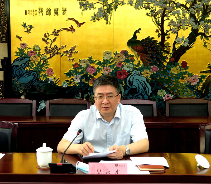 吴永才代表省市场监管局对周传军一行到访表示热烈欢迎.